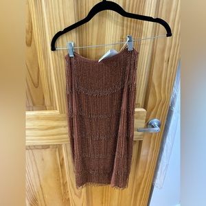 Asos Midi fringe skirt US PETITE 0 new w/ tags